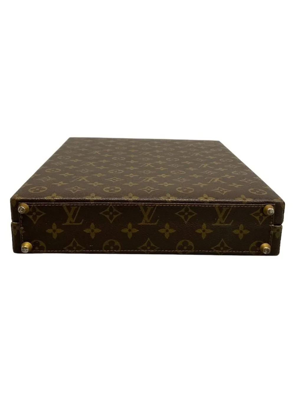 Louis Vuitton Attache Case Monogram Vertical Lock Number Handbag